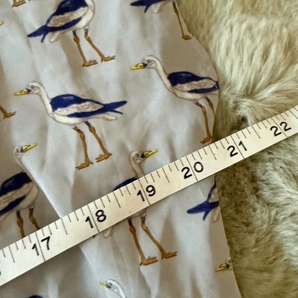 Zara Bird Print Blouse w/ Black Peter Pan Collar | Size Small - Picture 3 of 4